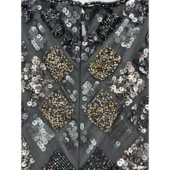 Mac Duggal Geo Embellished Midi Sheath Dress Size 12 Style 5472 - Picture 10 of 11